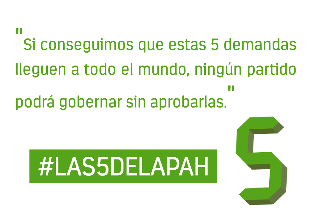 Lee más sobre el artículo Las PAHs del Estado señalizamos las sedes de los partidos que NO apoyan las 5de la PAH