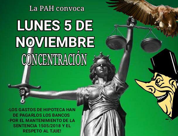 Lee más sobre el artículo Este lunes 5 de noviembre, la PAH inicia nuevas movilizaciones para que la banca pague por todas las cláusulas abusivas frente a los intentos de blanquearlas