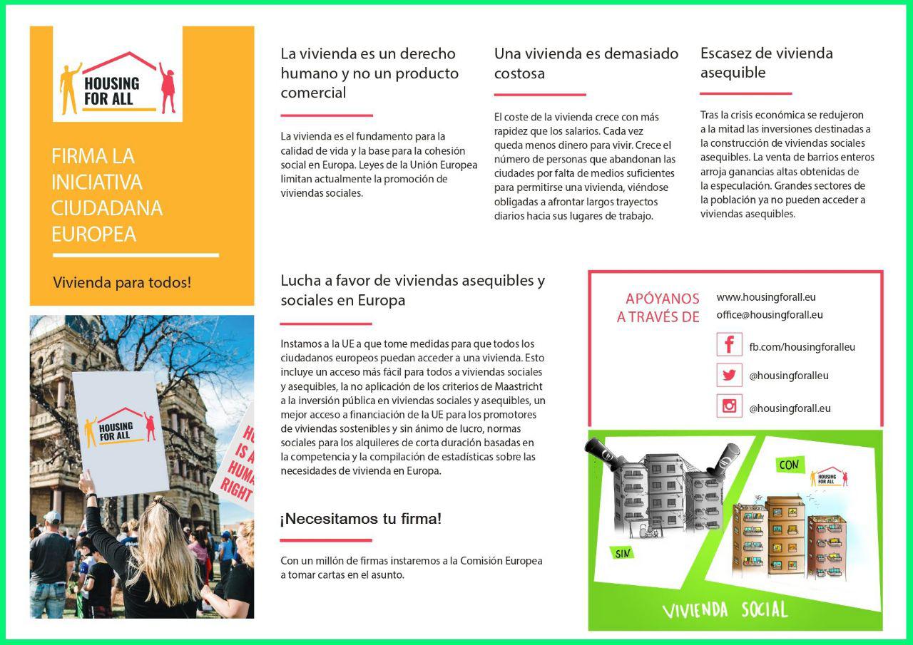 Lee más sobre el artículo Se lanza la Iniciativa Ciudadana Europea “Housing For All”