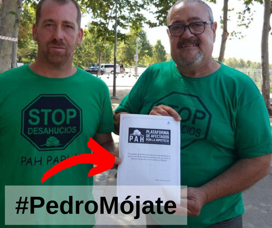 En este momento estás viendo La PAH nos hemos reunido con Pedro Sánchez