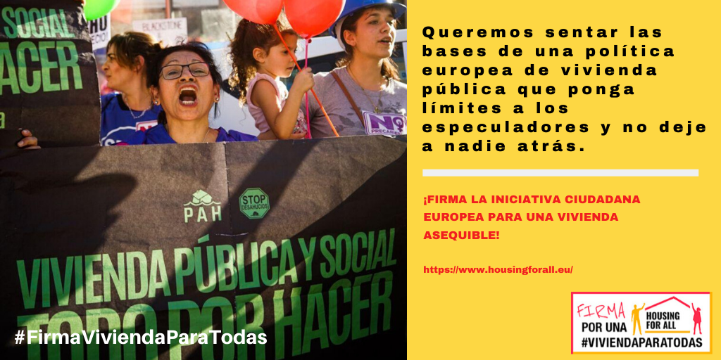 Lee más sobre el artículo Recta final para lograr las firmas suficientes de la ILP Europea «Vivienda Para Todas»