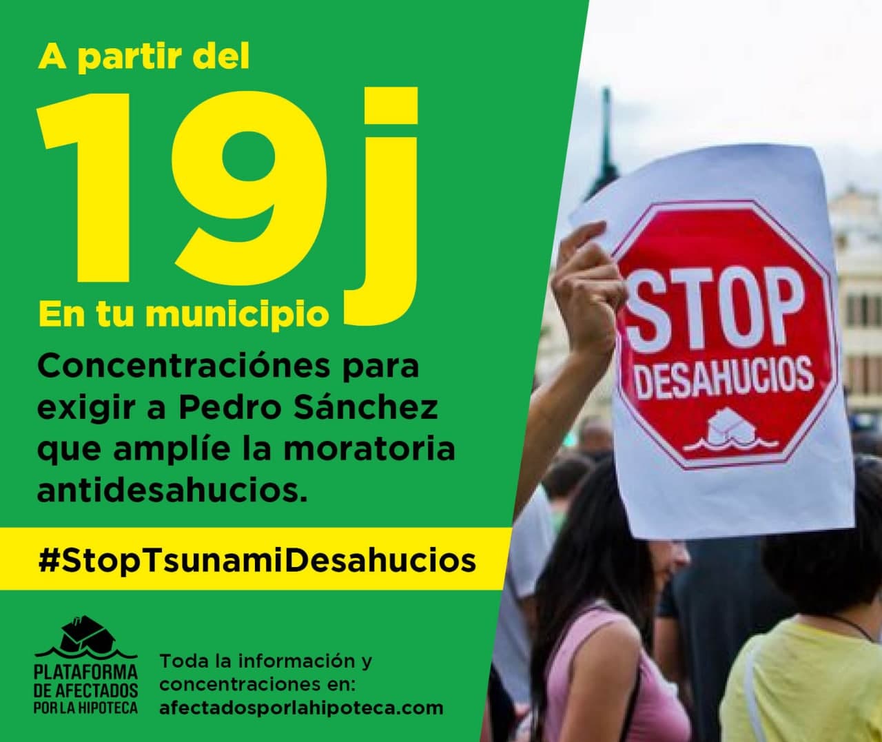 Lee más sobre el artículo CONVOCATORIA: Acabemos con los desahucios